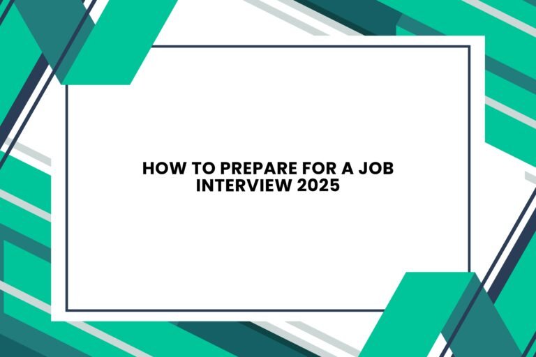 How to Prepare for a Job Interview